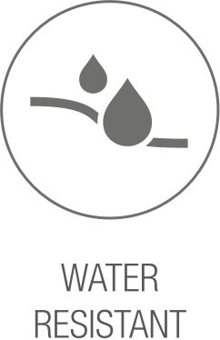 Water resistant feature badge
