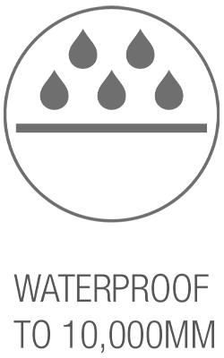 Waterproof 10,000mm rating icon
