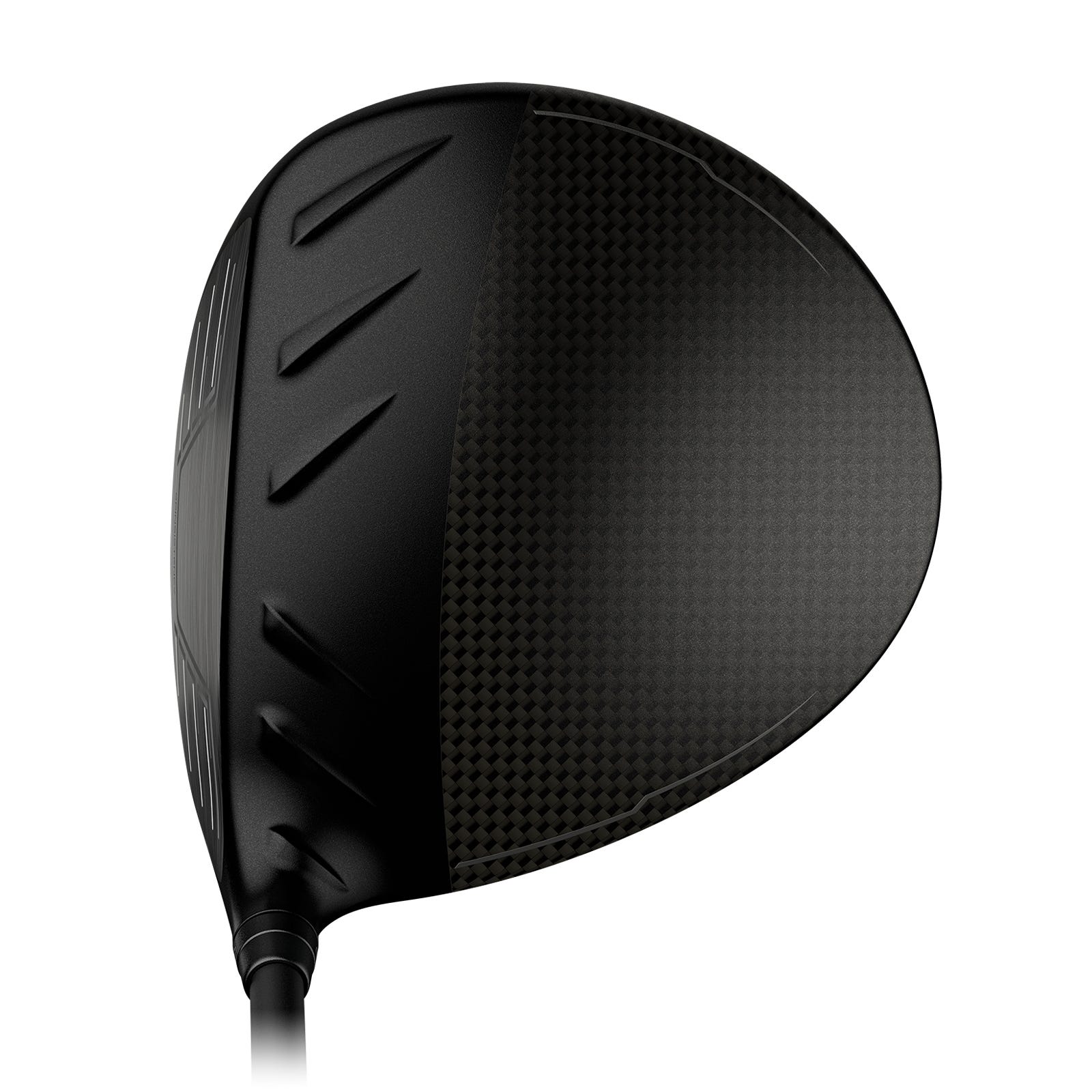 Address view of G440 K driver showing crown turbulators and head profile