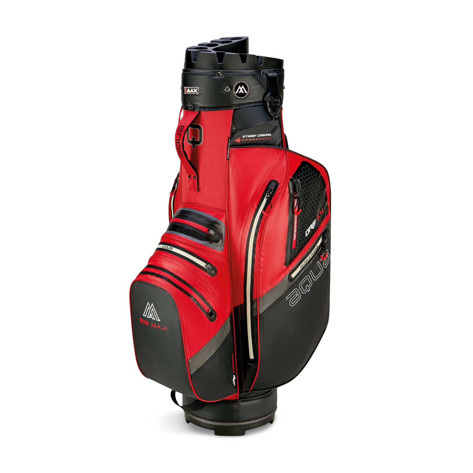 Big Max AQUA Silencio 4 rood/zwart — 14-vaks Silent Organizer Top