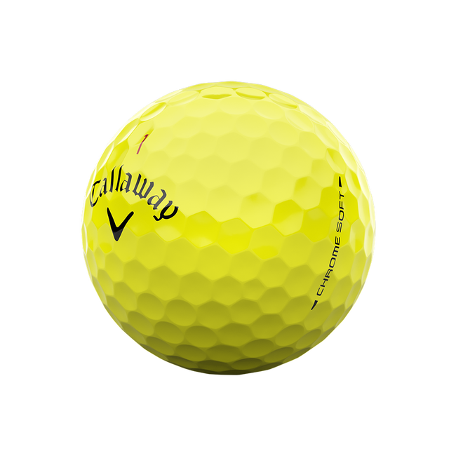 Callaway Chrome Soft 26 360 Triple Track — High-Visibility Geel