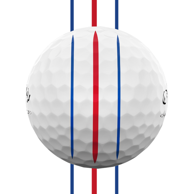 Callaway Chrome Soft Triple Track — uitlijningslijnen op bal