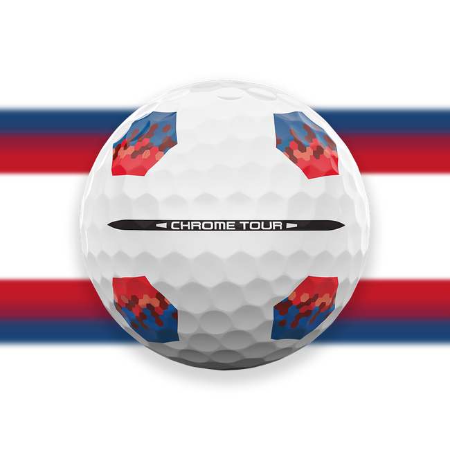 Callaway Chrome Tour TruTrack Blue Red zeshoekig uitlijningspatroon