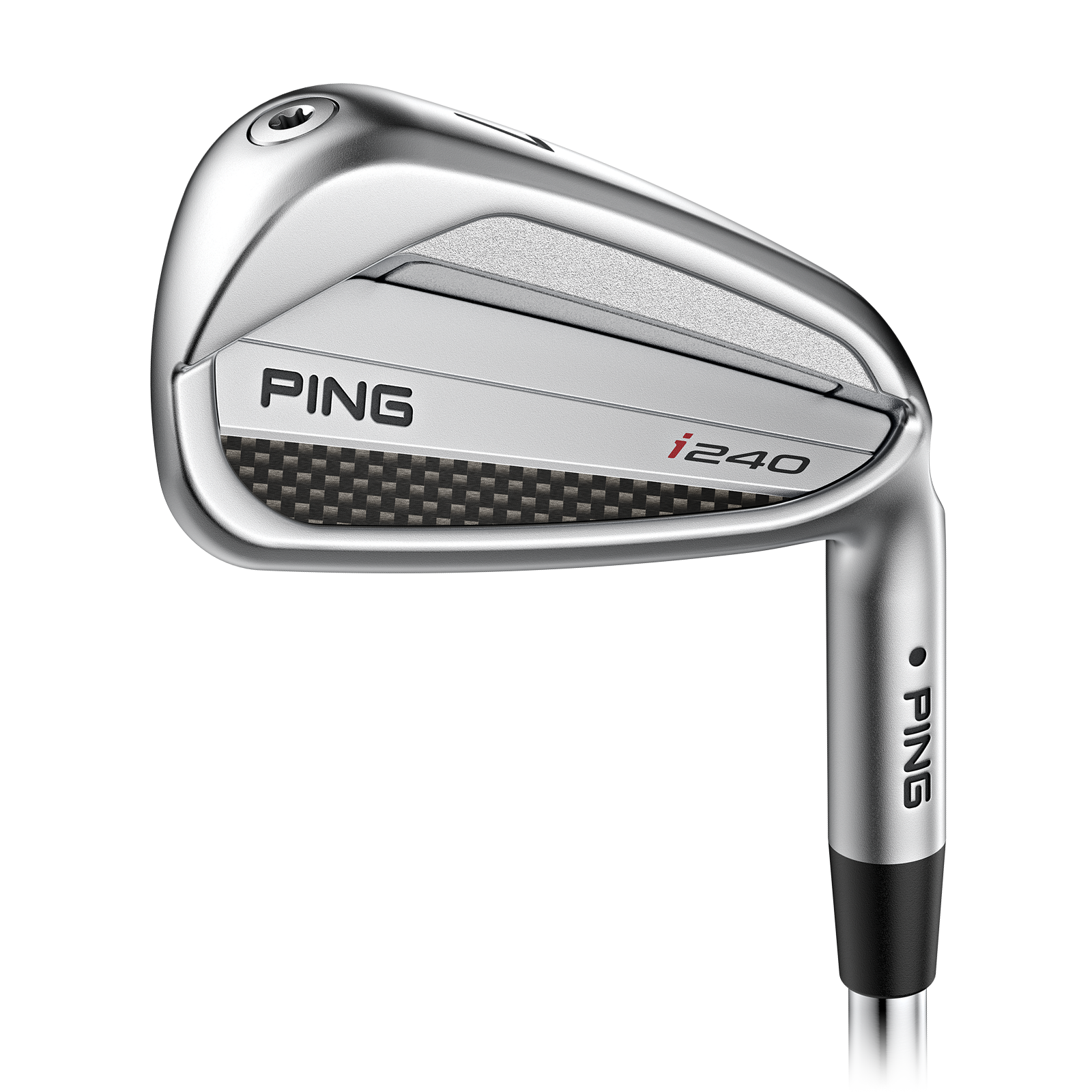 Cavity-back zicht op het PING i240 7-ijzer clubhoofd