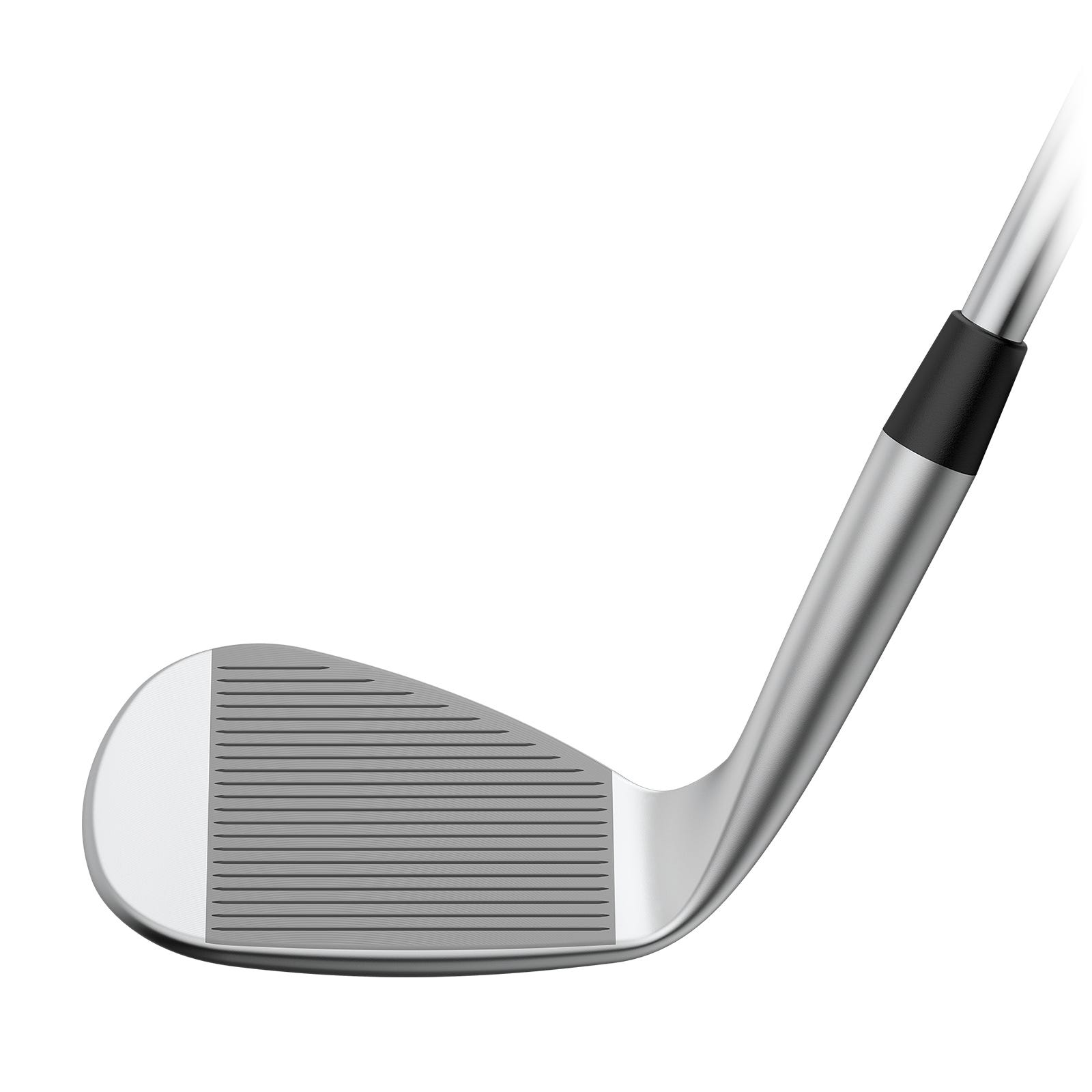 Face view of Chrome s259 wedge showing wheel-cut grooves and precision-milled surface