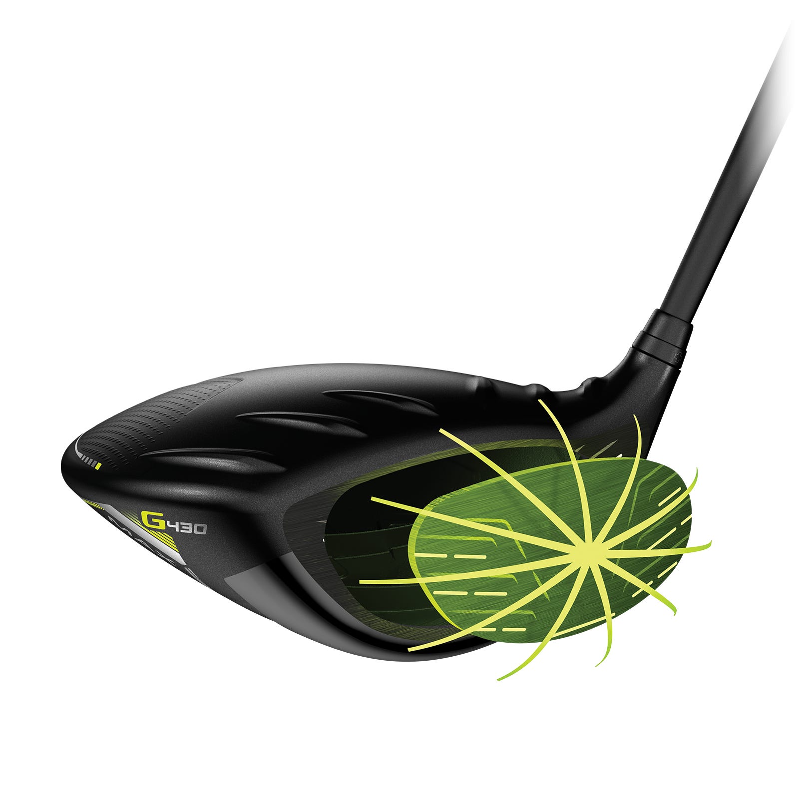PING G440 driver exploded face illustration showing thin flexible construction