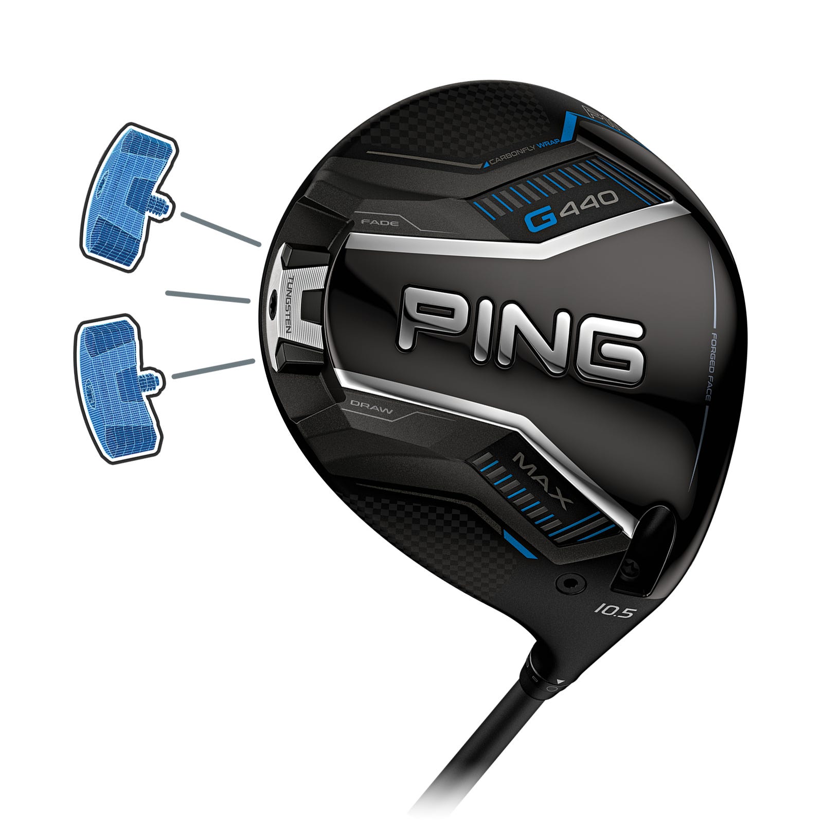 PING G440 MAX driver weighting illustration