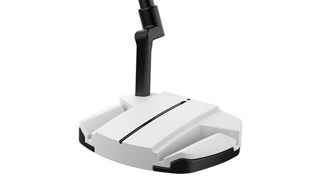 PING Scottsdale TEC Ally Blue H putter cavity showing CG placement for slight-arc stroke