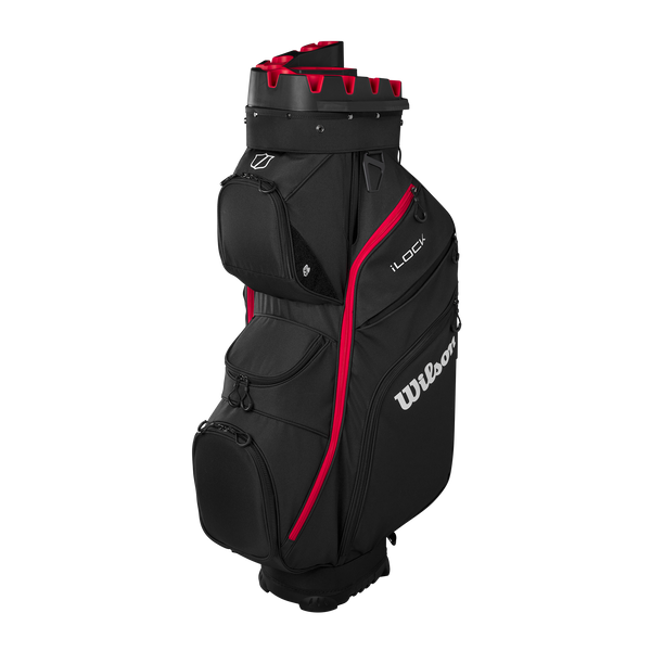 Wilson iLock Cartbag 14-vaks verdeelsysteem – Zwart/Rood