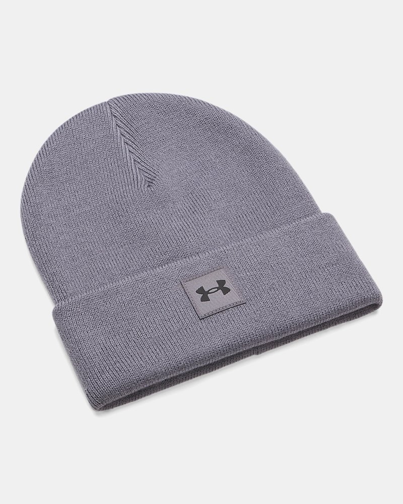 Under Armour Halftime Beanie – vooraanzicht, grijs