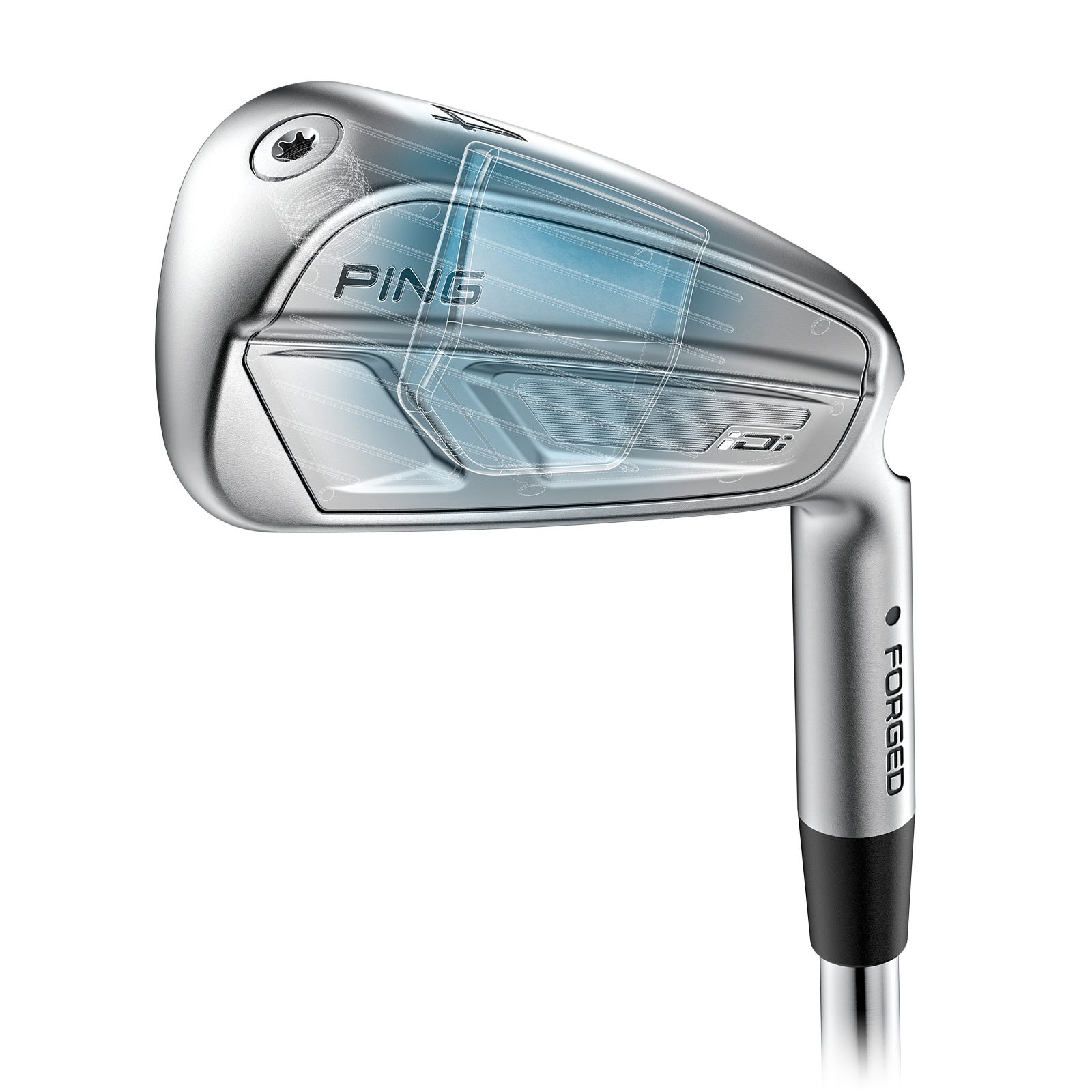 Röntgenillustratie van PING iDi driving iron met inR-Air kamer
