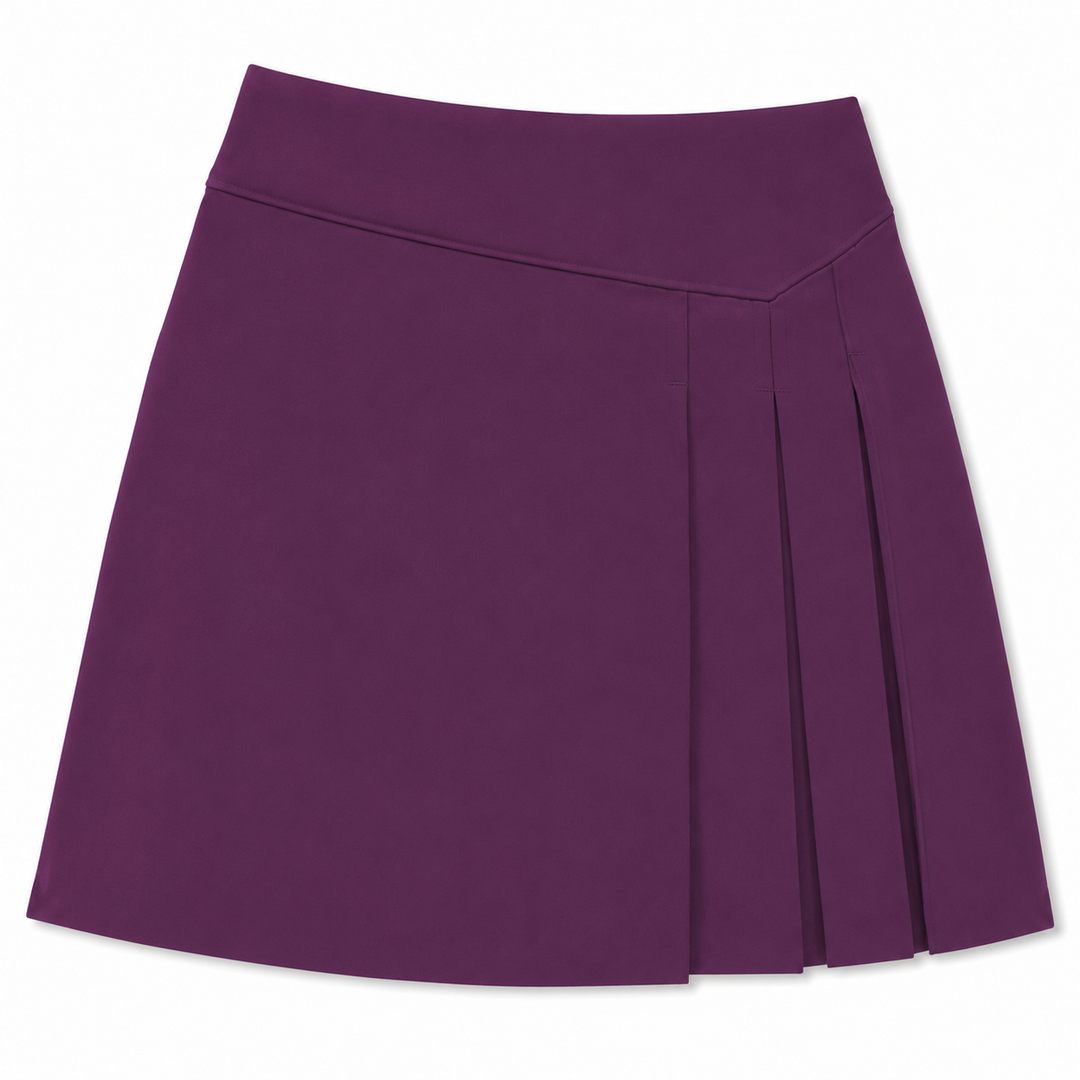 Callaway Gloxinia Side Pleat Golf Skort — vooraanzicht met A-lijn silhouet en zijplooien