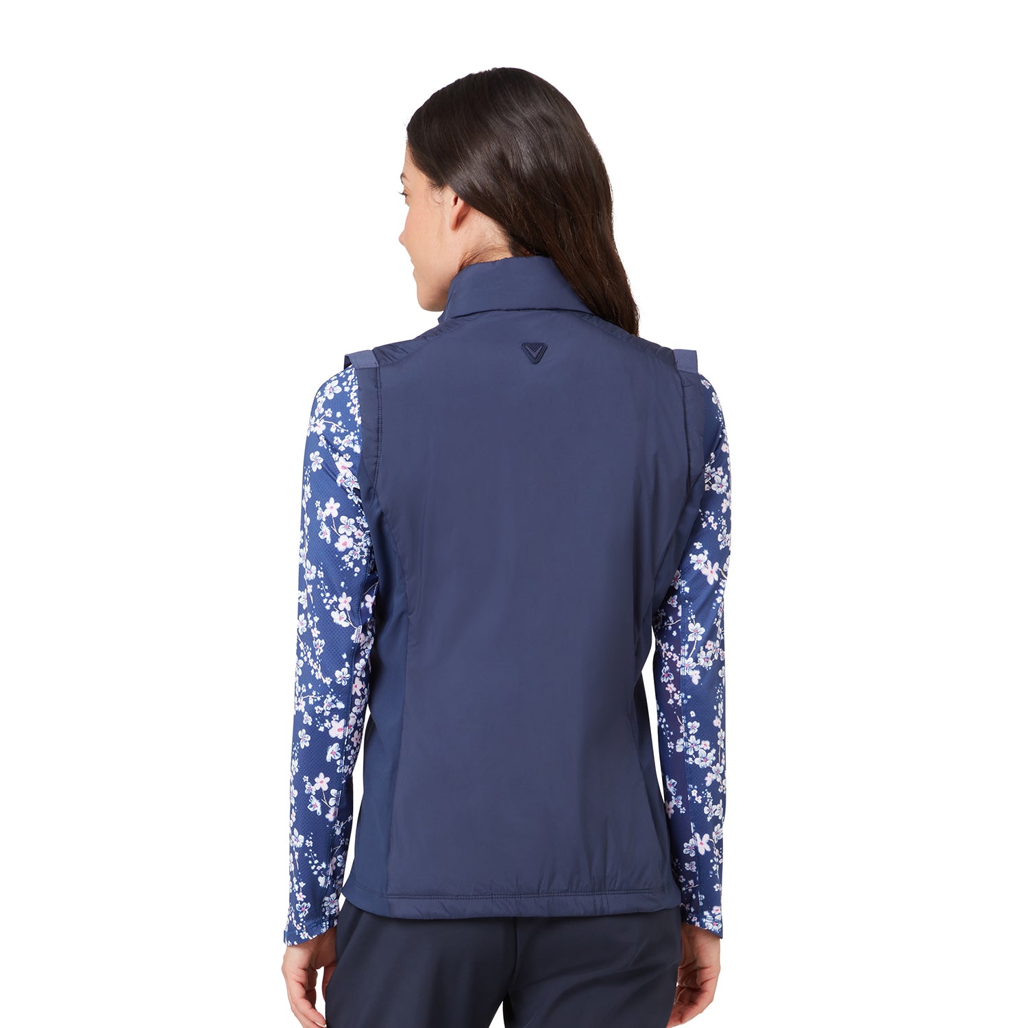 Callaway Ladies Lichtgewicht Primaloft Gilet Peacoat — detail zijstretchpaneel