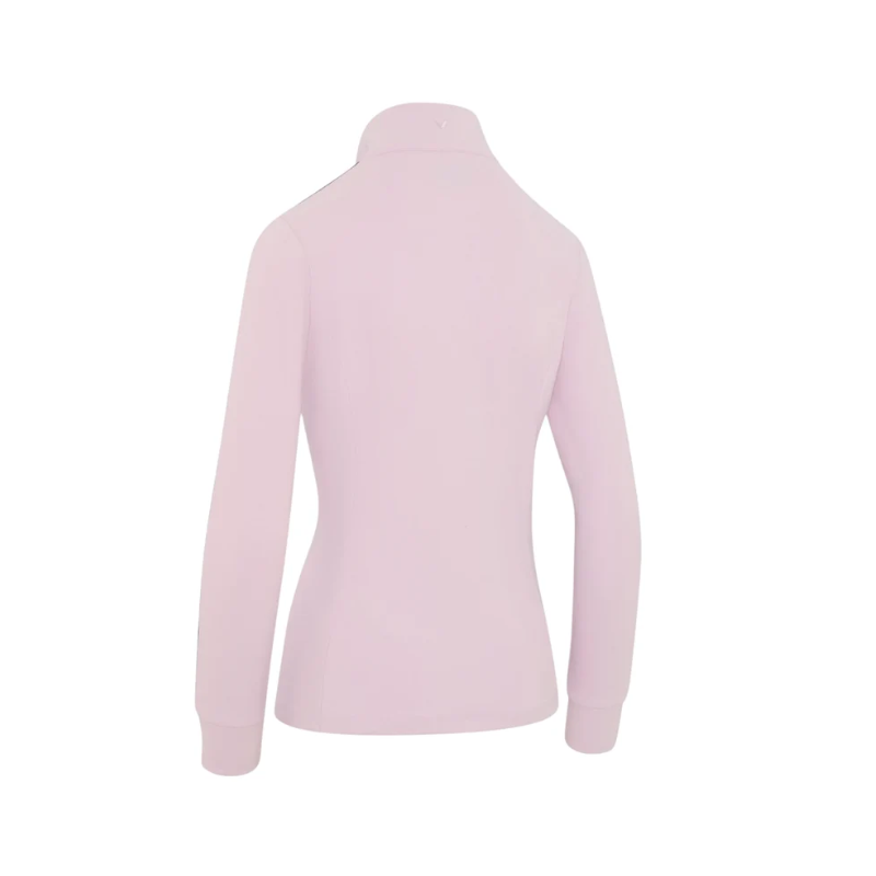 Callaway Midweight Textured Ladies Sweatshirt – detail opstaande kraag en halve rits