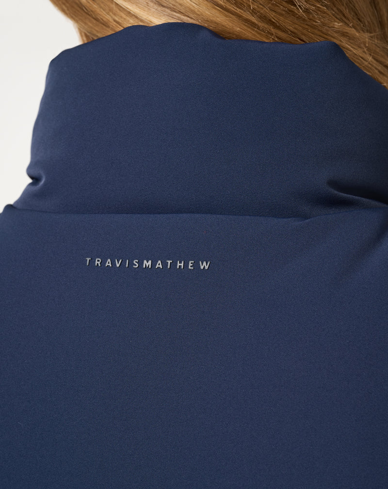Travis Mathew Moontide Bonded Vest 2.0 – verstelbare bungee-zoom en ritszakken