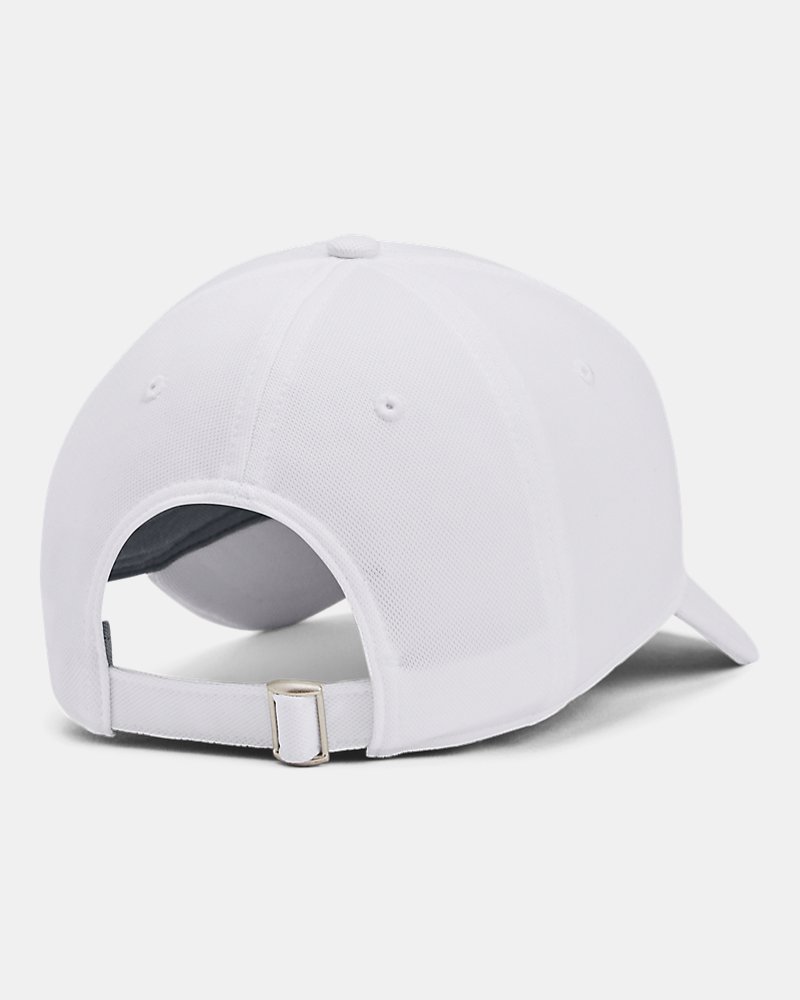 Under Armour Blitzing Low cap – achteraanzicht, wit