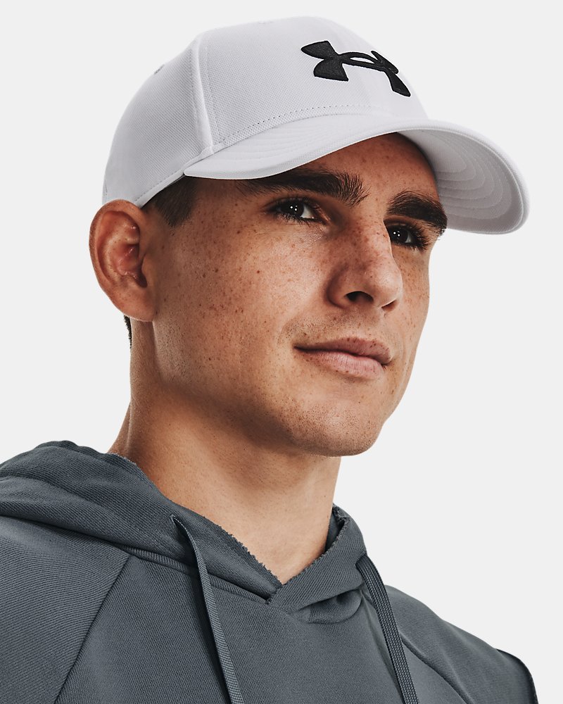 Under Armour Blitzing Low cap – detail voorkant, wit