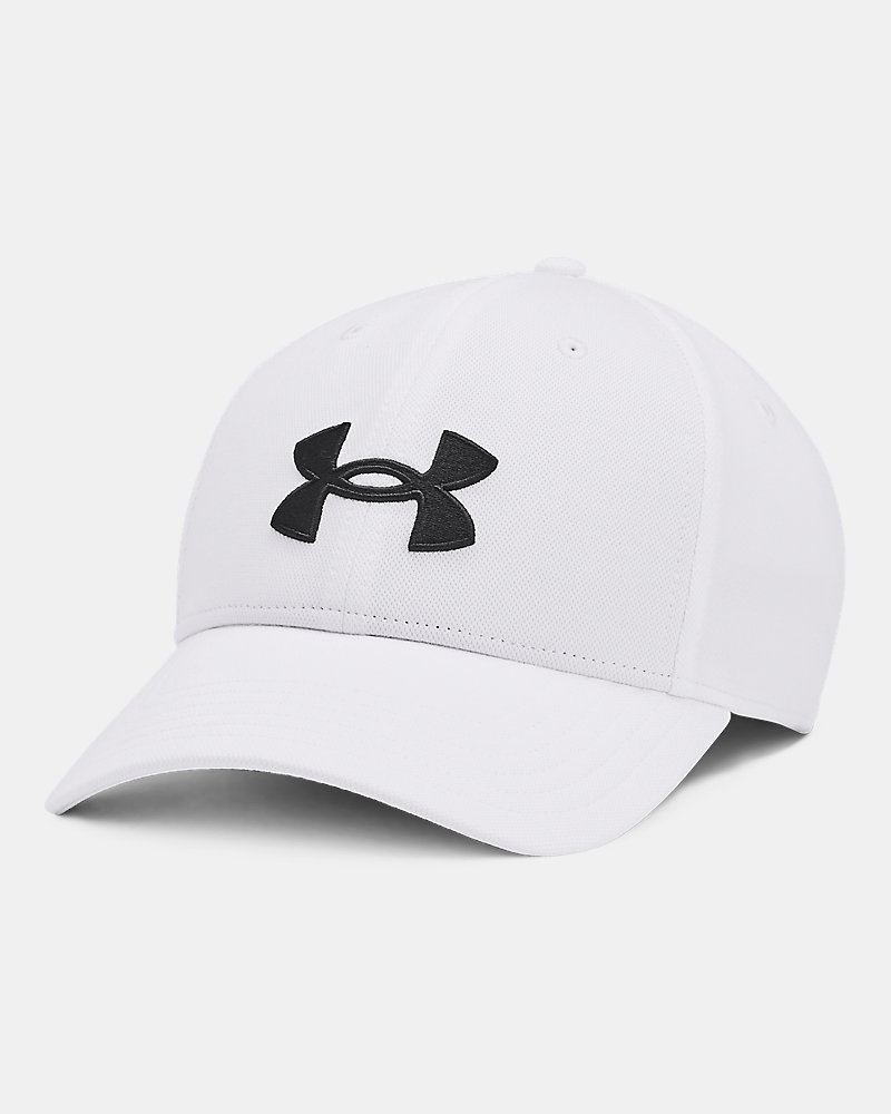 Under Armour Blitzing Low cap – vooraanzicht, wit