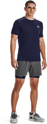 Under Armour HeatGear Fitted Short Sleeve – Midnight Navy, side view