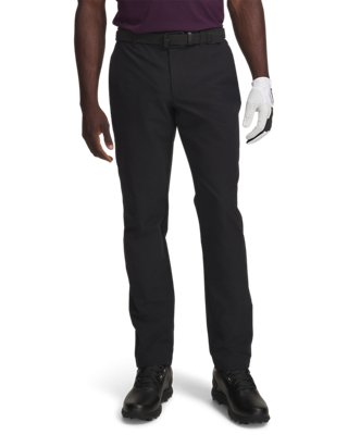 Under Armour UA Matchplay Tapered Pants – voorzijde, zwart/wit