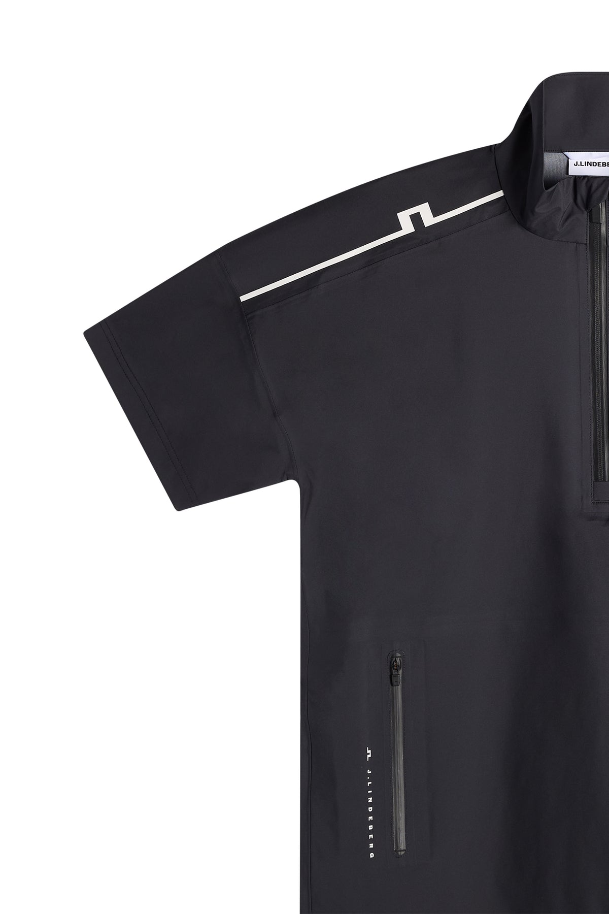 J.Lindeberg Shay Rain Shirt Zwart – detail van AquaGuard ritszak