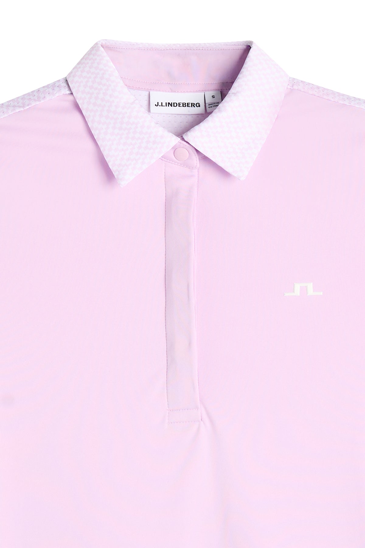 J.Lindeberg Cara Polo Print Orchid Bouquet – pasvorm en beweging
