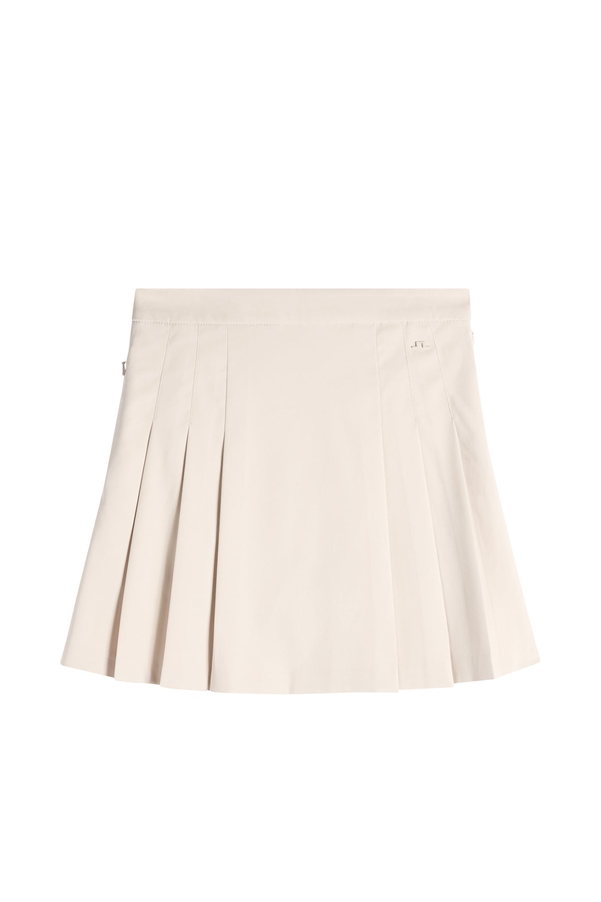 J.Lindeberg Alesia Skort Moonbeam – hoge tailleband en zijritsdetail