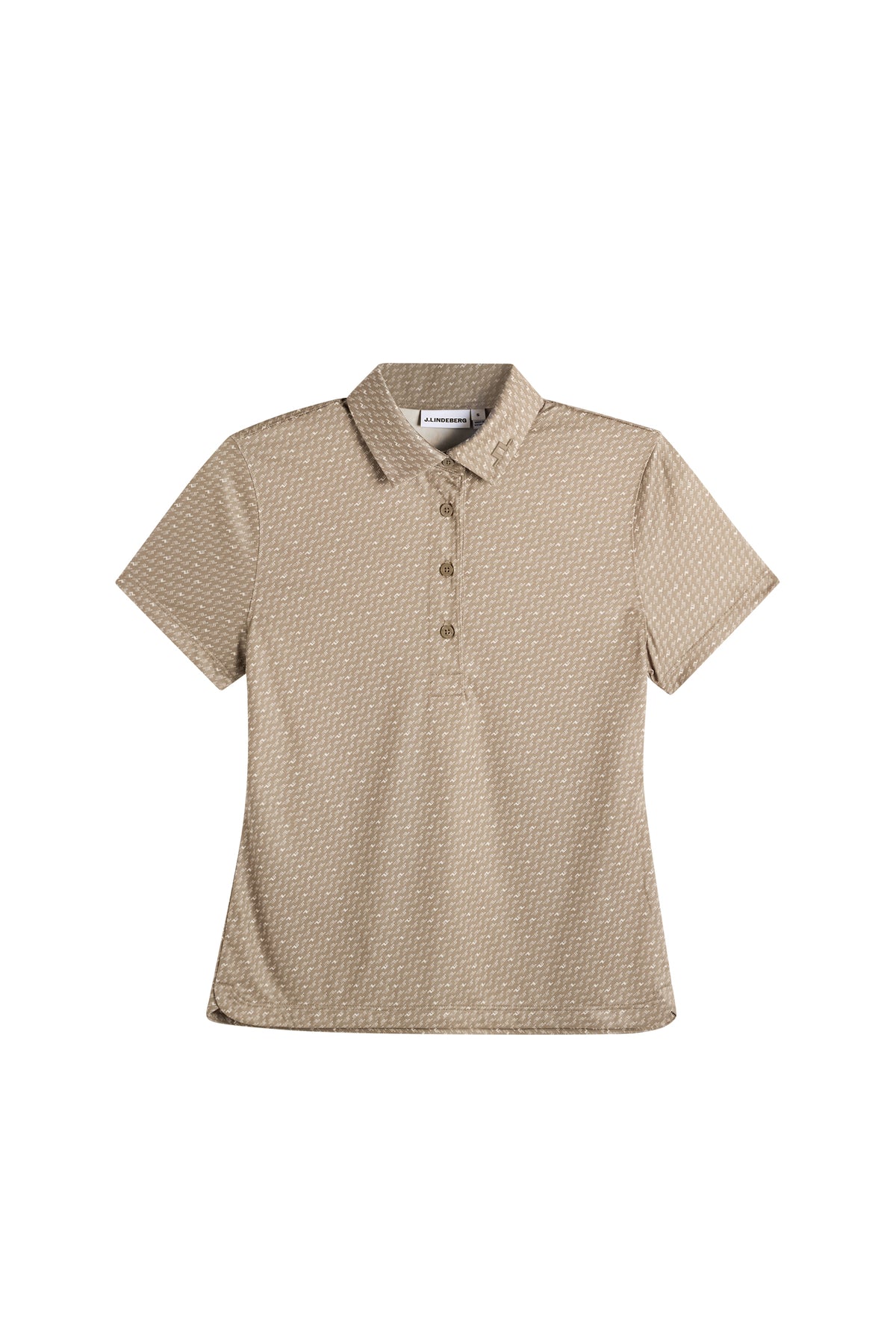 J.Lindeberg Caitlyn Polo Bias Bridge Micro Brindle Moon – vooraanzicht
