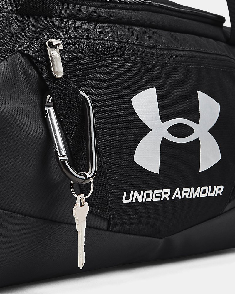 Large front zippered organisation pocket with MOLLE webbing on UA Undeniable 5.0 XS Duffle