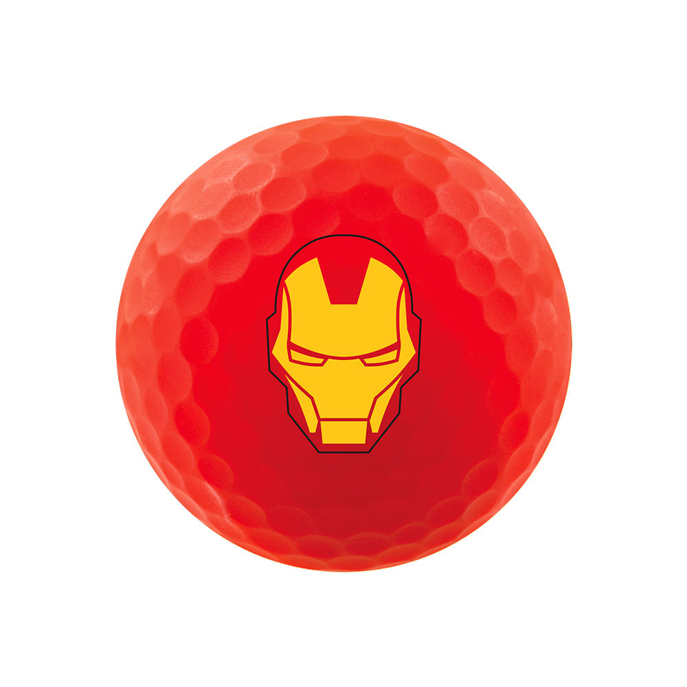 Rode Iron Man Volvik Vimat matte golfbal
